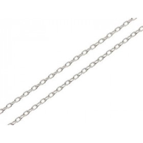 Chaine en Argent 925 maille forçat. Largeur de la maille forçat : 1.4mm. Longueur de la chaine : 40cm