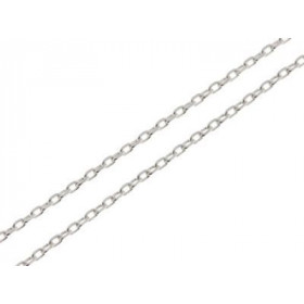 Chaine Argent Maille Forcat 1.6mm - 45cm