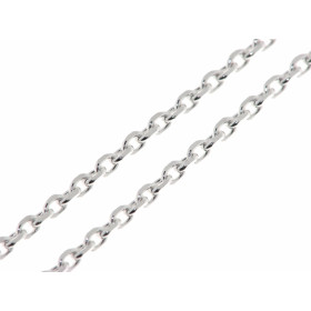 Chaine Argent Maille Forcat 2.5mm - 60cm