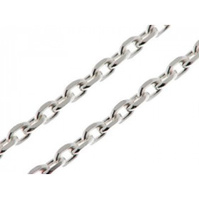 Chaine Argent Maille Forcat  2.8mm - 45cm