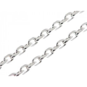 Chaine en Argent 925 maille forçat. Largeur de la maille forçat : 2,8mm. Longueur de la chaine : 70cm. Fermoir : Anneau re...