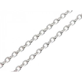 Chaine Argent Maille Forcat  2mm - 50cm