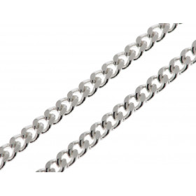 Chaine en Argent 925 maille gourmette. Largeur de la maille : 2,4mm. Longueur de la chaine : 45cm. Fermoir : Anneau ressort