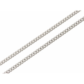 Chaine Argent Maille Gourmette  2mm - 55cm