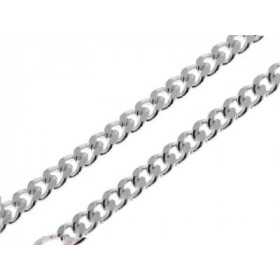 Chaine Argent 925/1000 pour homme. Maille gourmette, longueur 55cm, largeur 3mm.