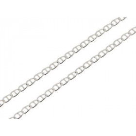 Chaine Argent Maille Marine. Largeur de la maille : 2.1mm. Longueur de la chaine : 45cm