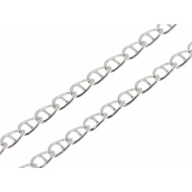 Chaine Argent Maille Marine Largeur maille : 2.5mm Longueur chaine : 50cm