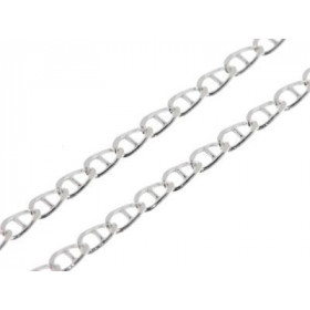 Chaine Argent Maille Marine Largeur maille : 3mm Longueur chaine : 45cm