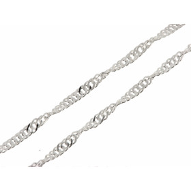 Chaine Argent 925 maille singapour. Largeur de la maille : 2.4mm. Longueur de la chaine : 45cm