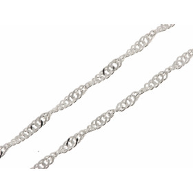 Chaine Argent 925 maille singapour. Largeur de la maille : 2.4mm. Longueur de la chaine : 40cm