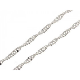  Chaine Argent 925 maille singapour Largeur maille : 2.4mm Longueur chaine : 50cm 