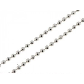 Chaine Maille Boules Argent 925 Maille Boules 3mm large Longueur chaine : 50cm 