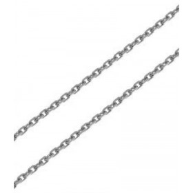  Chaine maille forcat Or Blanc 375/1000 Largeur maille : 1,2mm Longueur chaine : 45cm (Anneau fermeture intermédiaire à 42...