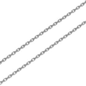  Chaine maille forçat Or Blanc 750/1000 Largeur maille : 1,1mm Longueur chaine : 40cm   