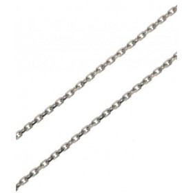 Chaine Or Blanc 750 Maille Forçat 1.2mm - 42cm
