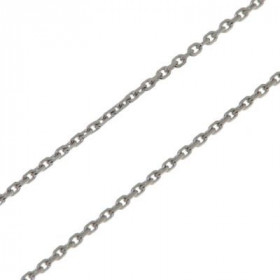  Chaine maille forçat Or Blanc 750/1000 Largeur maille : 1.2mm Longueur chaine : 45cm 