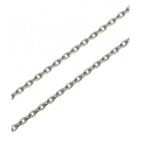 Chaine Or Blanc 750 Maille Forçat 1.4mm - 50cm