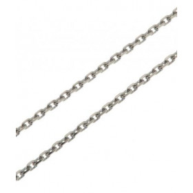  Chaine Or Blanc maille Forçat Largeur maille : 1,4mm Longueur chaine : 50cm 