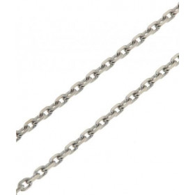  Chaine Or Blanc maille Forçat Largeur maille : 1,7mm Longueur chaine : 40cm 
