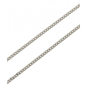 Chaine Or Blanc 750 Maille Gourmette 1.0mm - 40cm
