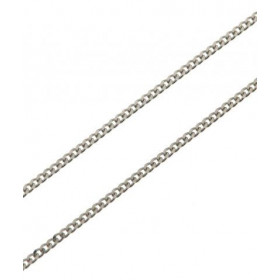 Chaine Or Blanc 750 Maille Gourmette 1.0mm - 45cm