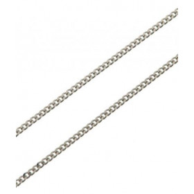 Chaine Or Blanc 750 Maille Gourmette 1.0mm - 50cm