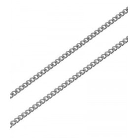 Chaine Or Blanc 750 maille gourmette 1.4mm - 40cm