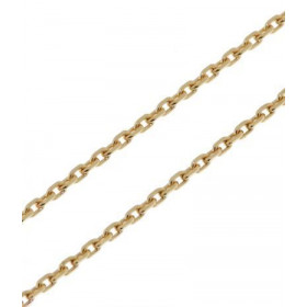  Chaine maille Forcat Or Jaune 375/1000 Largeur maille : 1,6mm Longueur chaine : 40m (Anneau fermeture intermédiaire à 38cm) 
