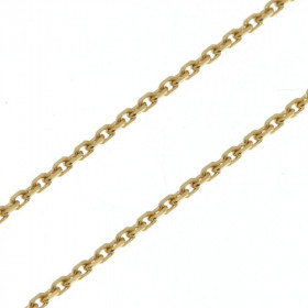  Chaine maille forcat Or jaune 375/1000 (9 carats) Largeur maille : 1,6mm Longueur chaine : 50cm Fermoir anneau ressort 