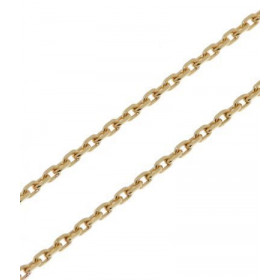 Chaine maille forcat Or jaune 375/1000 (9 carats) Largeur maille : 1,7mm Longueur chaine : 50cm Fermoir anneau ressort 