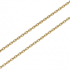  Chaine maille forcat Or jaune 375/1000 (9 carats) Largeur maille : 1mm Longueur chaine : 45cm (Anneau fermeture intermédi...