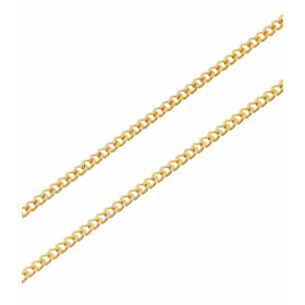 Chaine maille gourmette Or jaune 375/1000 (9 carats) Largeur maille : 1,2mm Longueur chaine : 45cm (Anneau fermeture inter...