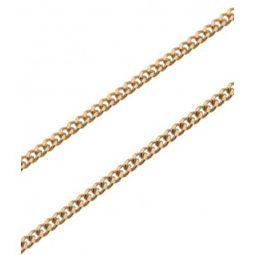 Chaine maille gourmette Or jaune 375/1000 (9 carats) Largeur maille : 1,6mm Longueur chaine : 45cm (Anneau fermeture inter...