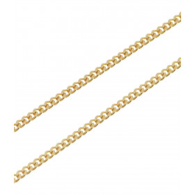 Chaine maille gourmette Or jaune 375/1000 (9 carats) Largeur maille : 1.8mm Longueur chaine : 60cm Fermoir anneau ressort