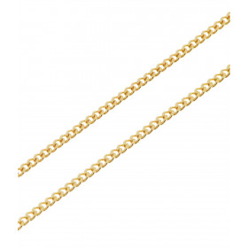  Chaine maille gourmette Or Jaune 375/1000 (9 carats) Largeur maille : 1mm Longueur chaine : 40cm Fermoir anneau ressort 