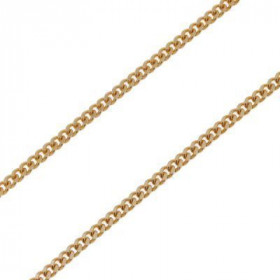  Chaine maille Gourmette Or jaune 375/1000 Largeur maille : 2mm Longueur chaine : 50cm 