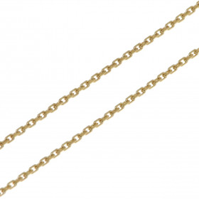 Chaine maille forcat Or jaune 750/1000 (18 carats) Largeur maille : 1.2mm Longueur chaine : 60cm Fermoir anneau ressort