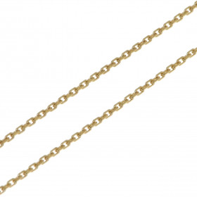 Chaine maille forcat Or jaune 750/1000 (18 carats) Largeur maille : 1.4mm Longueur chaine : 55cm Fermoir anneau ressort