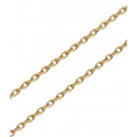 Chaine maille forcat Or jaune 750/1000 (18 carats) Largeur maille : 1.6mm Longueur chaine : 60cm Fermoir anneau ressort