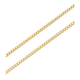  Chaine Or Jaune 750 maille Gourmette  Largeur maille : 1,1mm Longueur chaine: 40cm Anneau intermédiaire à 38cm 