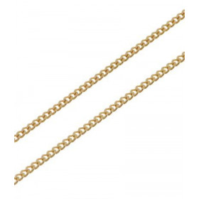  Chaine maille gourmette Or Jaune 750/100 Largeur maille : 1,4mm Longueur chaine: 40cm 
