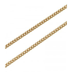  Chaine maille gourmette Or Jaune 750/1000 Largeur : 1,6mm, longueur : 50cm 