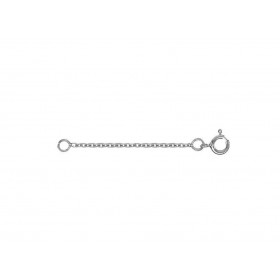  Chaîne d extension 5cm Or Blanc 375 Permet rallonger un bracelet, une chaine ou un collier Maille forçat 1.2mm large Ferm...