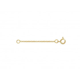 Chaîne d&#39;extension 5cm en or jaune 750. Permet de rallonger un bracelet, une chaine ou un collier. Maille forcat de 1....