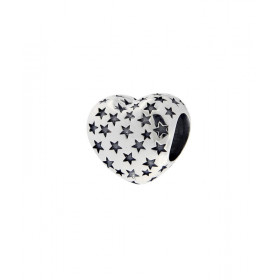 Charm Coeur Etoiles Argent 925 Dimensions du charm : 11x9mm Diamètre du trou : 5mm Motif composé d un coeur rempli d étoil...