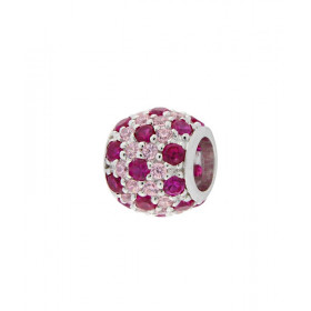 Charm Argent 925 rhodié Boule pavée d oxydes Dimensions du charm : 10mm x 10mm Diamètre du trou : 5mm Pavage d oxydes zirc...