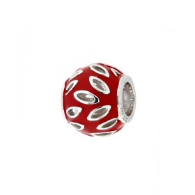 Charm Motifs Ajourés Argent 925 Email Rouge Dimensions du charm : 11x9mm Diamètre du trou : 5mm Motifs ajourés argent base...