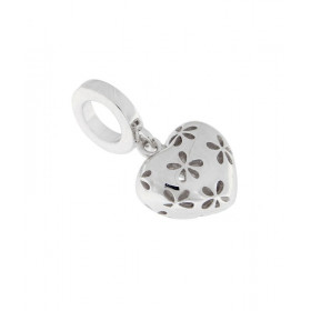 Charm Pendentif Coeur Argent 925 rhodié Longueur du charm 22mm Diamètre du trou : 4,5mm Motif coeur ajours forme fleurs Co...