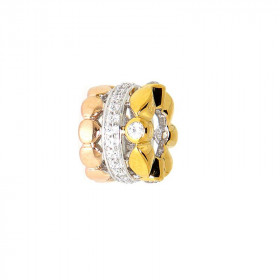  Charm Tribal Argent 925 3 tons oxydes Dimensions du charm : 8x11mm Diamètre du trou : 5mm 1 rang rosé, 1 rang serti d oxy...