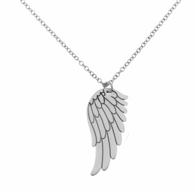  Collier Argent 925 Aile d ange Dimensions du pendentif : 30x20mm Largeur maille : 1,2mm Longueur du collier ajustable 40 ...